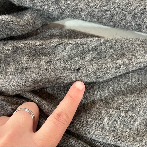 J. Crew Gray Button Down 100% Lambswool Cardigan with White Fair Isle Pattern - Picture 11 of 12